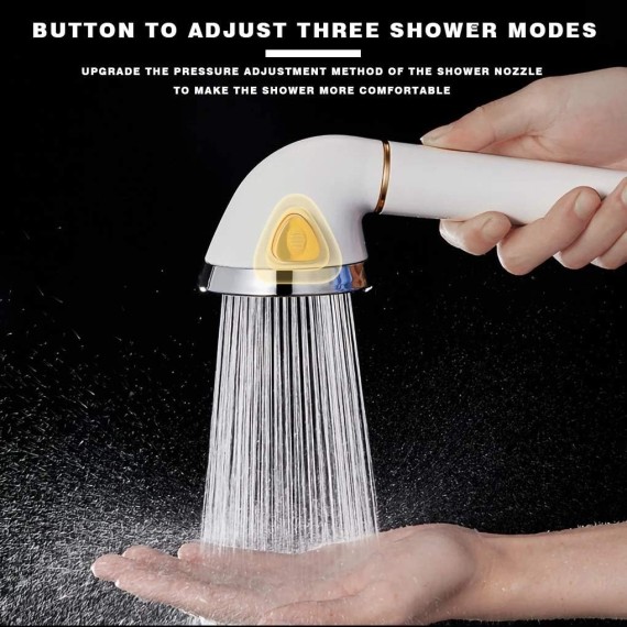Shower Head Handheld High Pressure Showers Water Saving 3 Spray Modes and Single Function Filter Showerhead Bathroom Accessories (Color : A) (A)