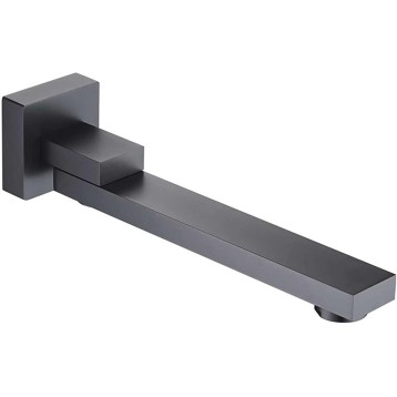 Wall Mounted Bath Filler Spout 180° Swivel Faucet Tap Shower System Spout Bathtub Shower Mixer Water Outlet, Gun Grey