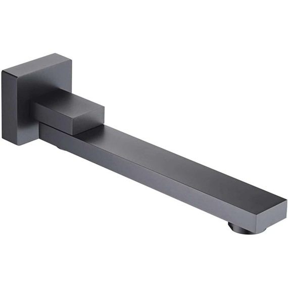 Wall Mounted Bath Filler Spout 180° Swivel Faucet Tap Shower System Spout Bathtub Shower Mixer Water Outlet, Gun Grey