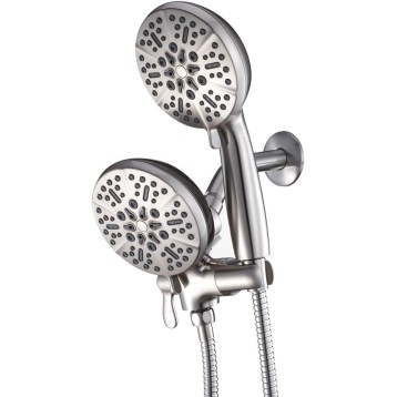 Shower System Bathroom 5'' High Pressure 7-Mode Handheld Shower Head Hand Held Showerhead Sprayer Brushed Nickel