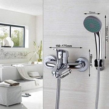 Faucet Bathtub Faucet Shower Sets Wall Mounted Chrome Finish Shower Handheld Driver Bathroom Sink Brass Mixer Tap Sets