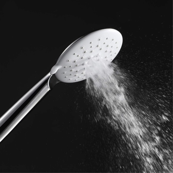 Handheld Shower Head High Pressure Rain Spray ABS Hand Held Showerhead with 2 Spray Settings, Chrome and White Universal Handheld Shower Sprayer for Bathroom, G1/2'' Connect