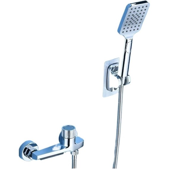 Gray Waterfall Bathtub Faucet With Hand Shower Brass Chrome Wall Mounted Bathroom Shower Mixer Tap Full Shower system Set(Chrome Shower Set)