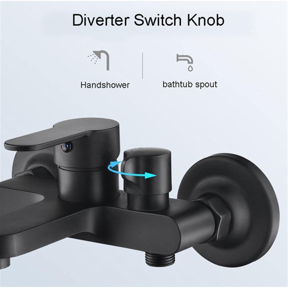 Shower System, Matte Black Wall Mount Bathtub Faucet with Handheld Sprayer Stainless Steel SUS304 Single Handle Bathroom Tub Faucet Bath Shower Mixer Tap,Shower Faucet B3(Shower Faucet B2)