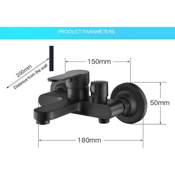 Shower System, Matte Black Wall Mount Bathtub Faucet with Handheld Sprayer Stainless Steel SUS304 Single Handle Bathroom Tub Faucet Bath Shower Mixer Tap,Shower Faucet B3(Shower Faucet B2)
