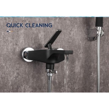 Shower System, Brass Bathroom Shower Set Wall Mounted Shower Faucet Bath Bathtub Water Mixer Tap Hot and Cold Water