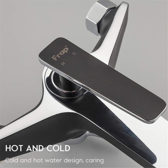 Shower System, Brass Bathroom Shower Set Wall Mounted Shower Faucet Bath Bathtub Water Mixer Tap Hot and Cold Water