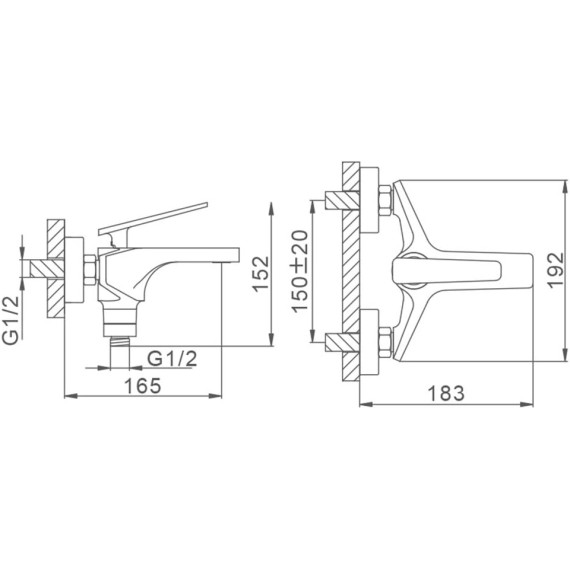 Shower System, Brass Bathroom Shower Set Wall Mounted Shower Faucet Bath Bathtub Water Mixer Tap Hot and Cold Water