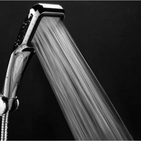 300 Hole Pressurized Water Saving Shower Head ABS with Chrome Plated Bathroom Hand Shower Water Booster Showerhead