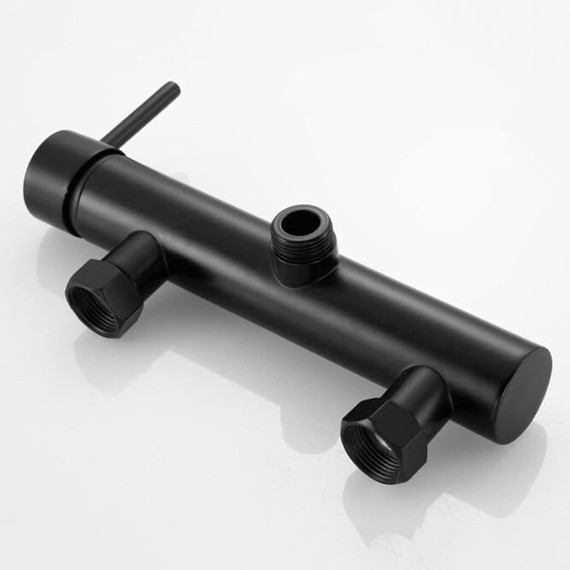 Shower System, Bathroom Bathtub Faucet, Single Function Shower Mixer, Wall Mount Hot and Cold Shower Tub Faucet, Rotatable Hand Shower,Black(Black)