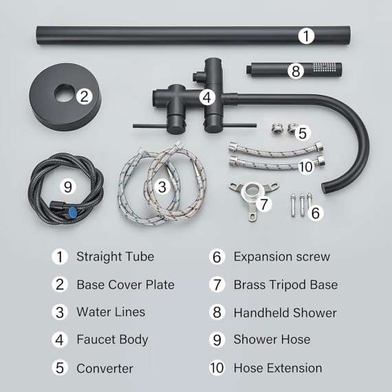 Bathtub Faucet Tub Filler Floor Mount Bathroom Faucets standing Tub Faucet Floor Mounted Tub Filler Faucet Brass Single Handle with Hand Shower