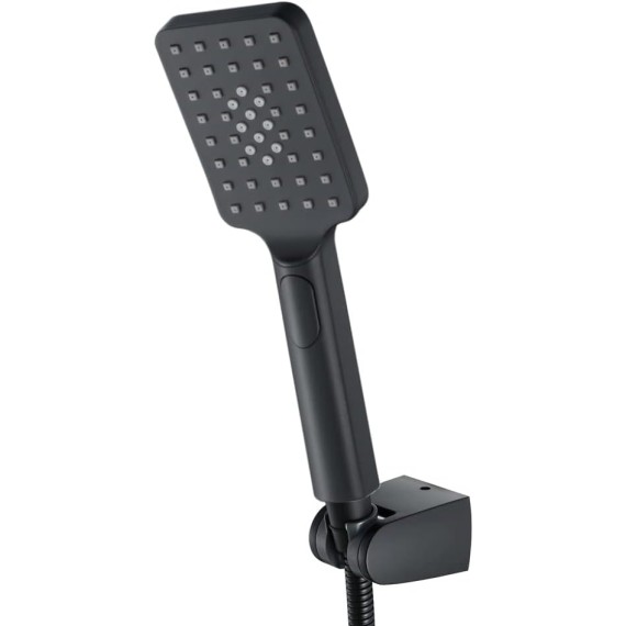 Universal Shower Head with High Pressure, 3 Spray Settings Black Handheld Showerheads with ABS Shower Holder and 59Inch Hose
