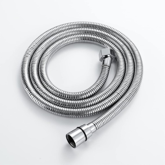 Handheld Shower Head Set Brass Handheld Showerheads Universal Round Shower Head with 1.5M Hose, High Pressure Handheld Shower Sprayer with Adjustable Shower Bracket,Gray (Chrome)