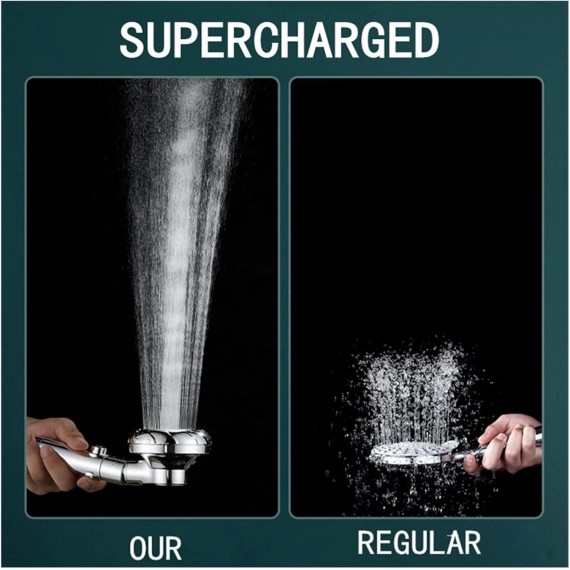 Handheld Shower Head High Pressure 3 Function Adjustable Bath Shower Jets with On/Off Pause Gold showerhead