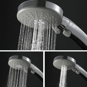 High Pressure Handheld Shower Head, 3 Spray Modes Water Saving Showerhead with ON/Off Pause Switch, Detachable Shower Accessories
