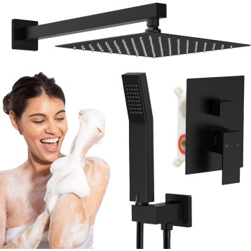 Shower Faucet Set | Matte Black Tub Shower Faucet Set - Showers For Bathroom, Shower Head Sets For Bathroom, Bathtub Faucet Set, Rainfall Shower System