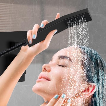 Shower Faucet Set | Matte Black Tub Shower Faucet Set - Showers For Bathroom, Shower Head Sets For Bathroom, Bathtub Faucet Set, Rainfall Shower System