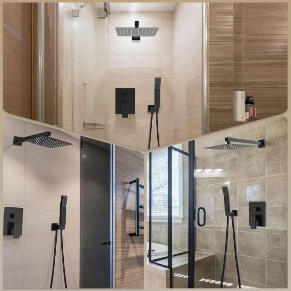 Shower Faucet Set | Matte Black Tub Shower Faucet Set - Showers For Bathroom, Shower Head Sets For Bathroom, Bathtub Faucet Set, Rainfall Shower System