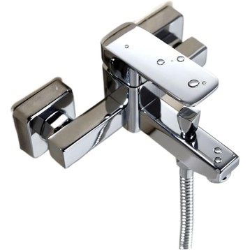 Polished Chrome Finish New Wall Mounted Waterfall Bathroom Bathtub Handheld Shower Tap Mixer Faucet YT-5326(Chrome)