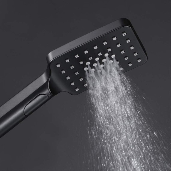 Black Handheld Shower Head Set High Pressure Handheld Showerhead Set with 3 Mode Water, Universal Handheld Shower Sprayer