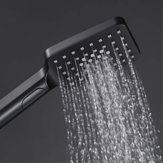 Black Handheld Shower Head Set High Pressure Handheld Showerhead Set with 3 Mode Water, Universal Handheld Shower Sprayer