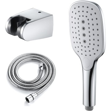 Handheld Shower Head Set White, 3 Functions High Pressure Shower Head, Detachable Showerhead with Holder and Hose, High Flow Shower Head
