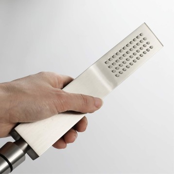 Handheld Shower Head High Pressure Rain Spray Brass Universal Hand Held Showerhead Brushed Handheld Shower Sprayer for Bathroom, G1/2'' Connect,Style b