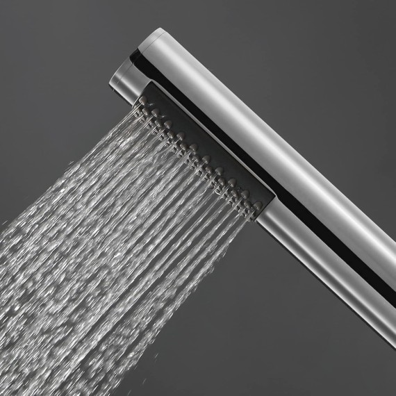 Handheld Shower Head Set Chrome Handheld Showerhead Set Brass Universal High Pressure Handheld Shower Sprayer with 1.5M 304 Stainless Steel Shower Hose,Type a