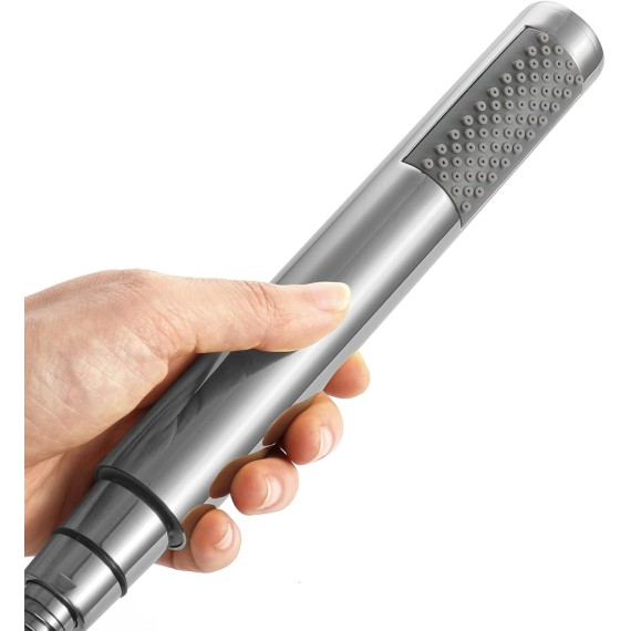 Handheld Shower Head Set Chrome Handheld Showerhead Set Brass Universal High Pressure Handheld Shower Sprayer with 1.5M 304 Stainless Steel Shower Hose,Type a