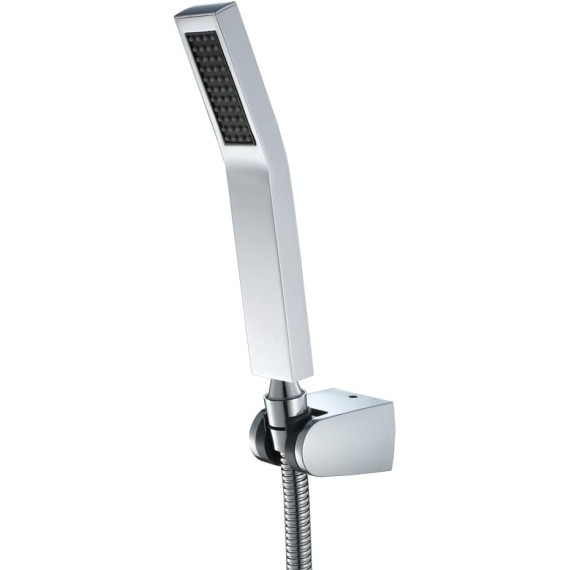 Square Handheld Shower, Wall Mount Chrome Bathroom Handheld Showerheads Brass Hand Held Shower Head Combo with Hose
