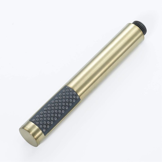 Brushed Gold Handheld Shower Head Set High Pressure Handheld Shower Sprayer, Universal Brass Handheld Showerhead Set with 1.5M Stainless Steel Shower Hose and Brass Holde