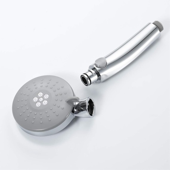 Shower Head Handheld Shower Head Set Universal Handheld Showerhead Set with 3 Mode Water, Chrome ABS High Pressure Handheld Shower Sprayer with ABS Holder and 1.5M Stainless Steel Shower Hose,Type B