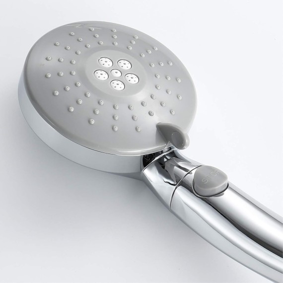Shower Head Handheld Shower Head Set Universal Handheld Showerhead Set with 3 Mode Water, Chrome ABS High Pressure Handheld Shower Sprayer with ABS Holder and 1.5M Stainless Steel Shower Hose,Type B