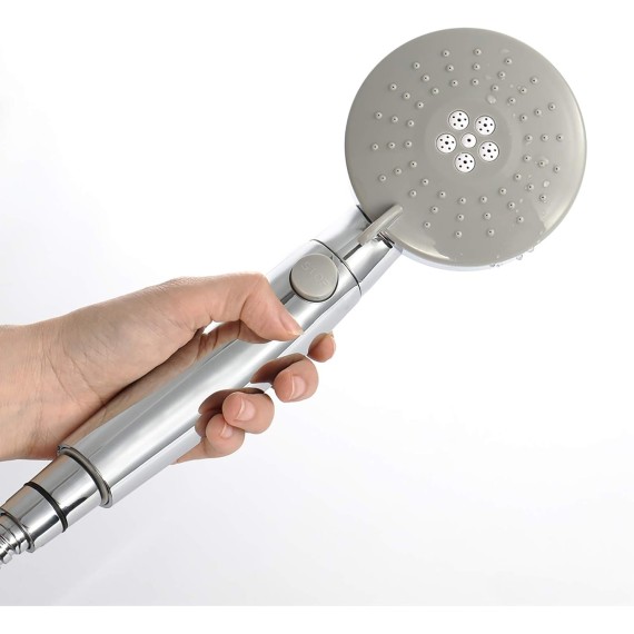 Shower Head Handheld Shower Head Set Universal Handheld Showerhead Set with 3 Mode Water, Chrome ABS High Pressure Handheld Shower Sprayer with ABS Holder and 1.5M Stainless Steel Shower Hose,Type B